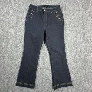 Rachel Zoe Sailor Button Flare Jeans Dark Wash Denim Women Size 6